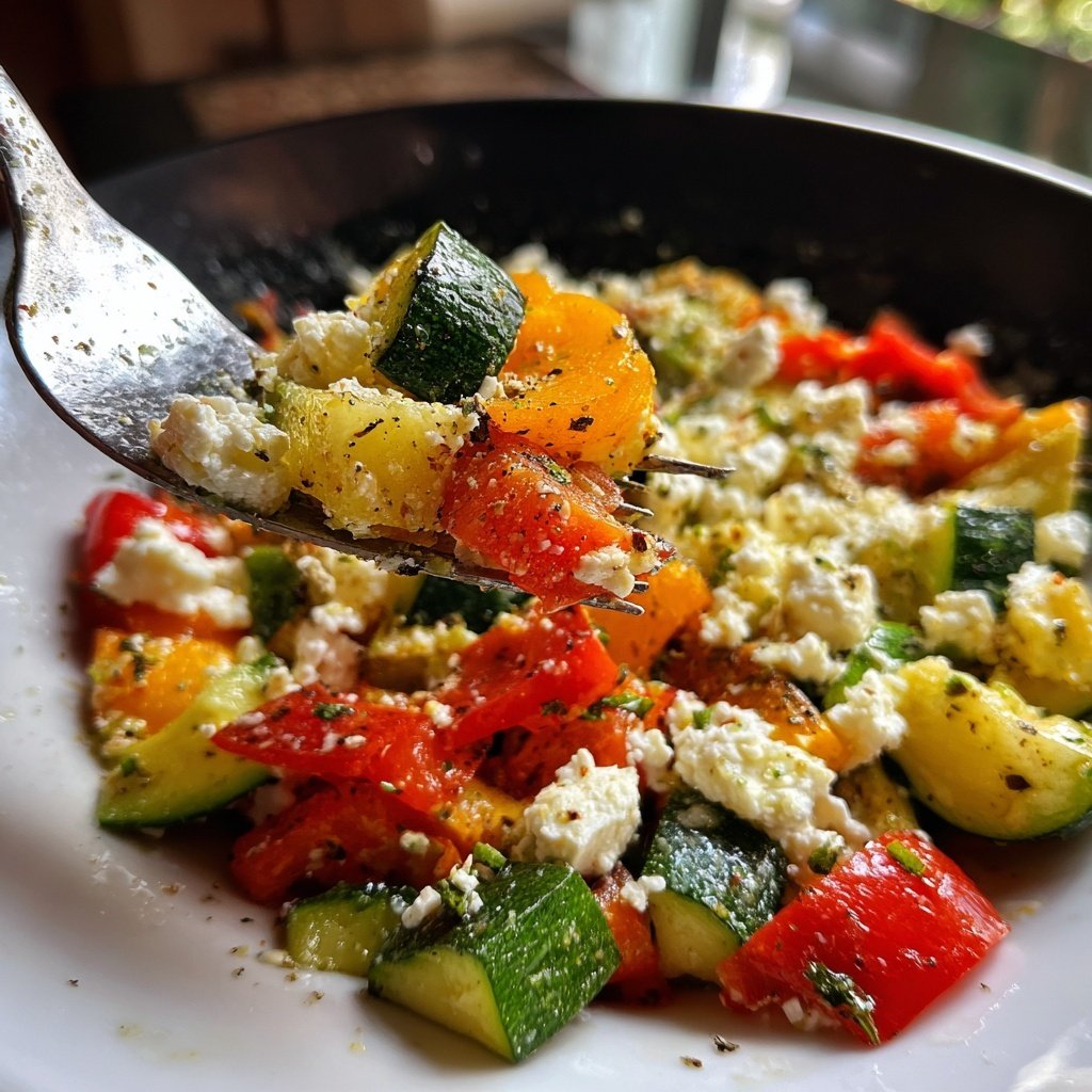 Gesund & Leicht Mediterrane Gemüsepfanne mit Feta