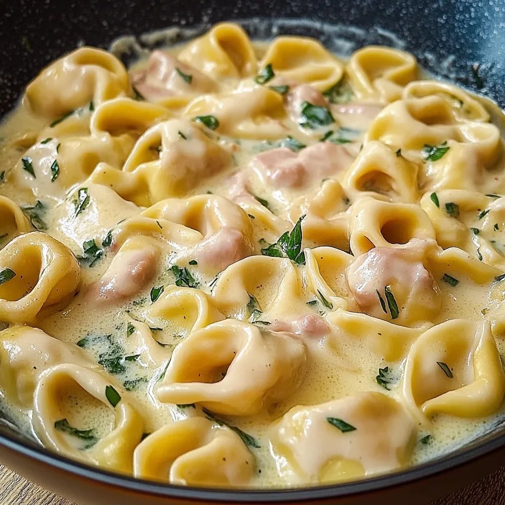Tortellini in cremiger Schinken-Sahne-Soße