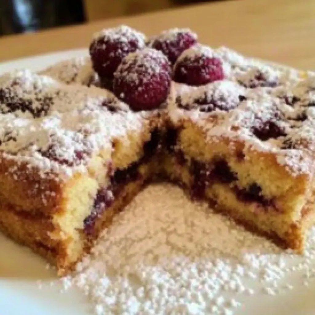 Kirschkuchen mit Vanillepudding