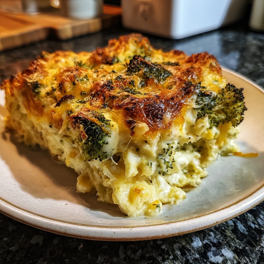 Brokkoli Auflauf Mit Käse Und Sahne