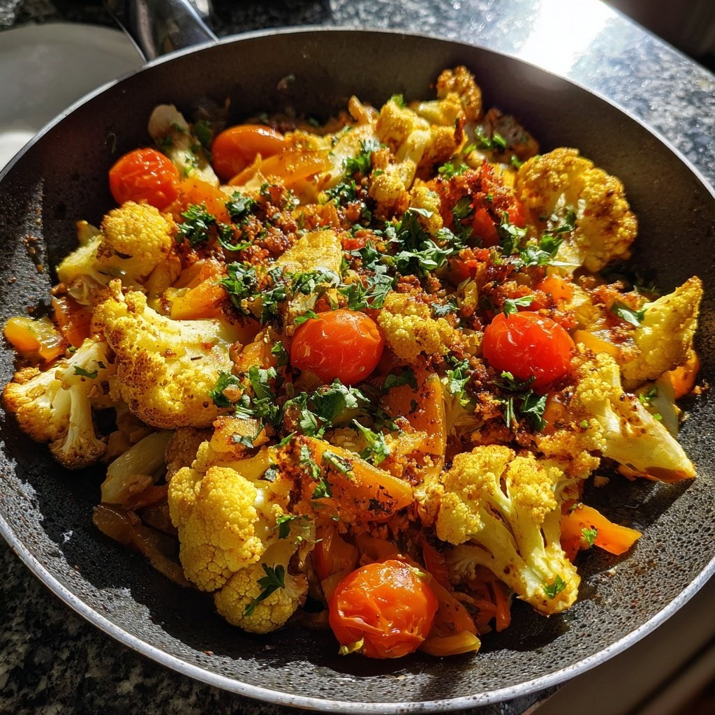 Blumenkohl Pfanne Mediterran