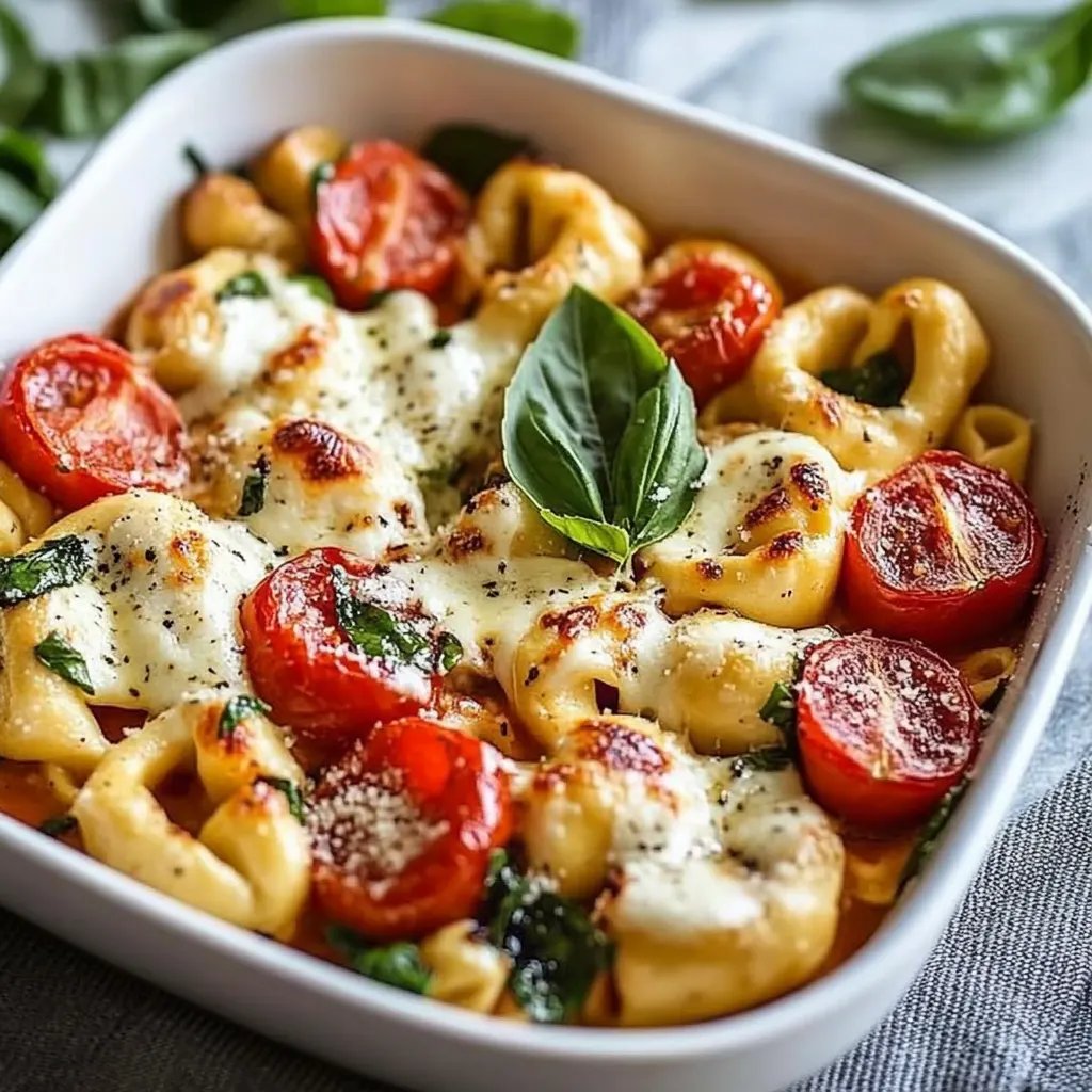 Tortellini-Auflauf mit Tomaten und Mozzarella