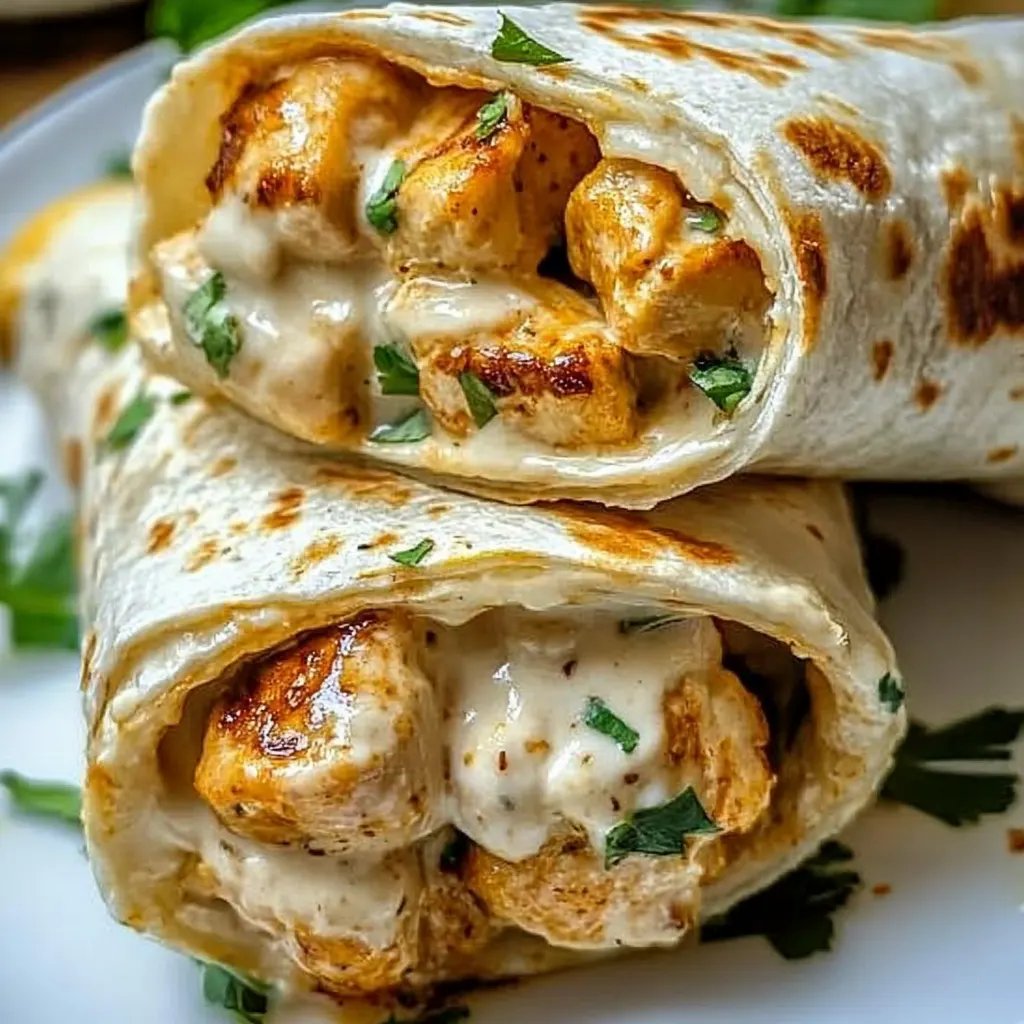 Cheesy Garlic Chicken Wraps – The Ultimate Flavor Explosion!