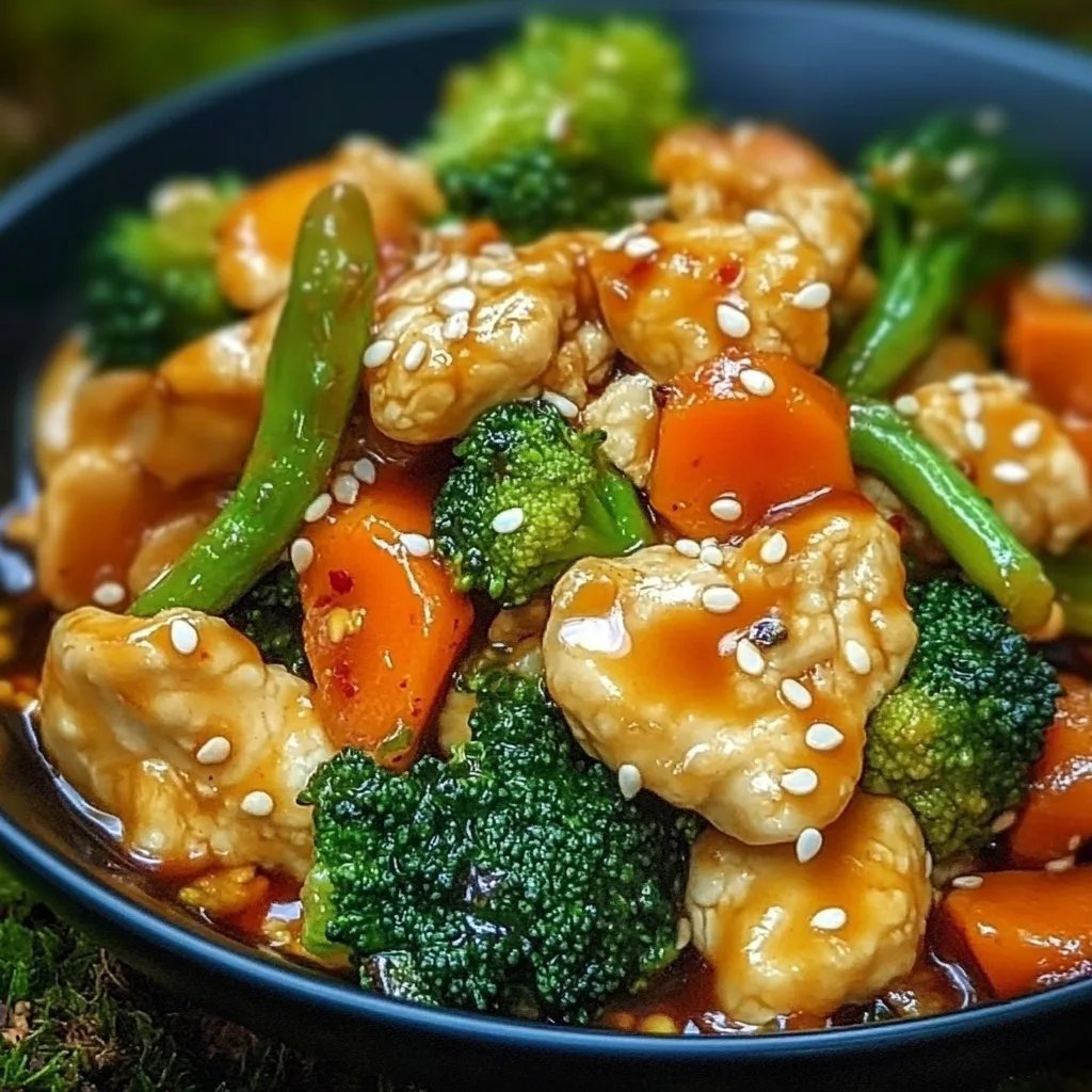 Gemüsepfanne mit Hähnchen