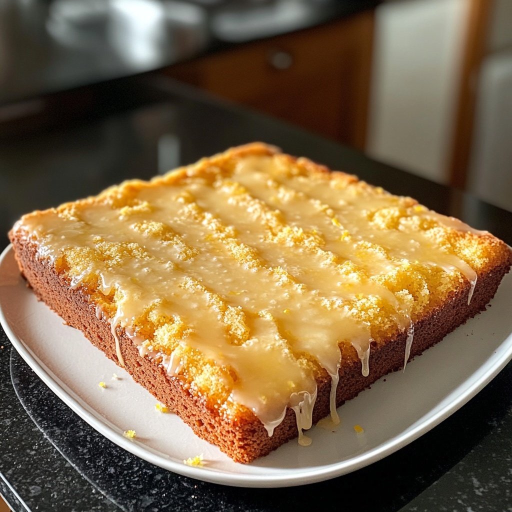 Zitronenkuchen mit Zuckerguss