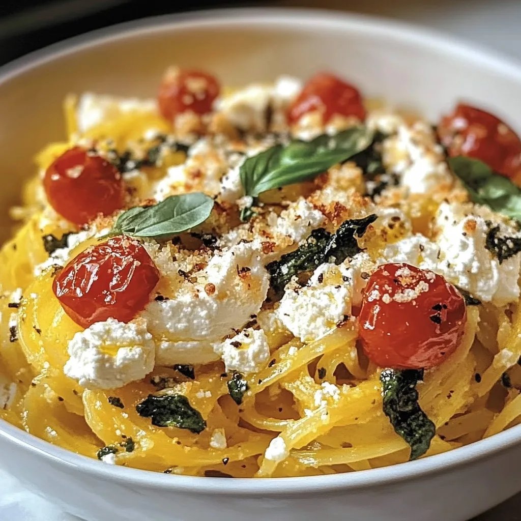 Gebackener Feta-Spaghettikürbis