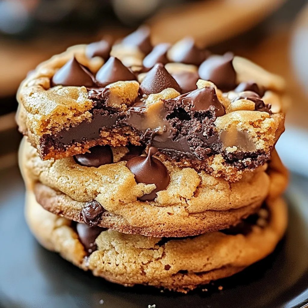 Weiche und klebrige Schokoladenkekse
