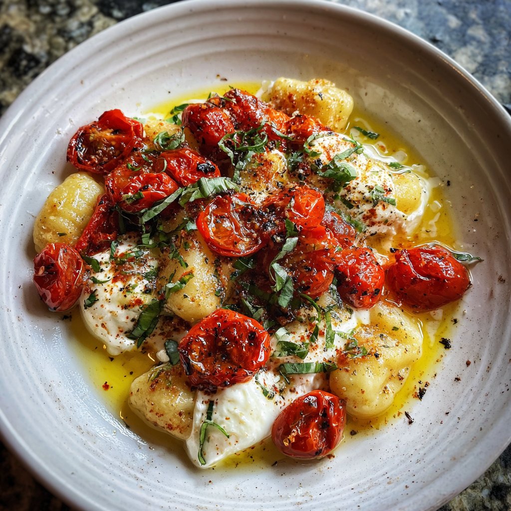 Gnocchi mit Ofentomaten und Burrata