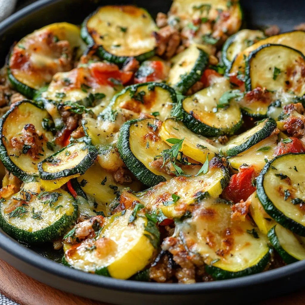 Schnelle Zucchini Hackfleisch Pfanne